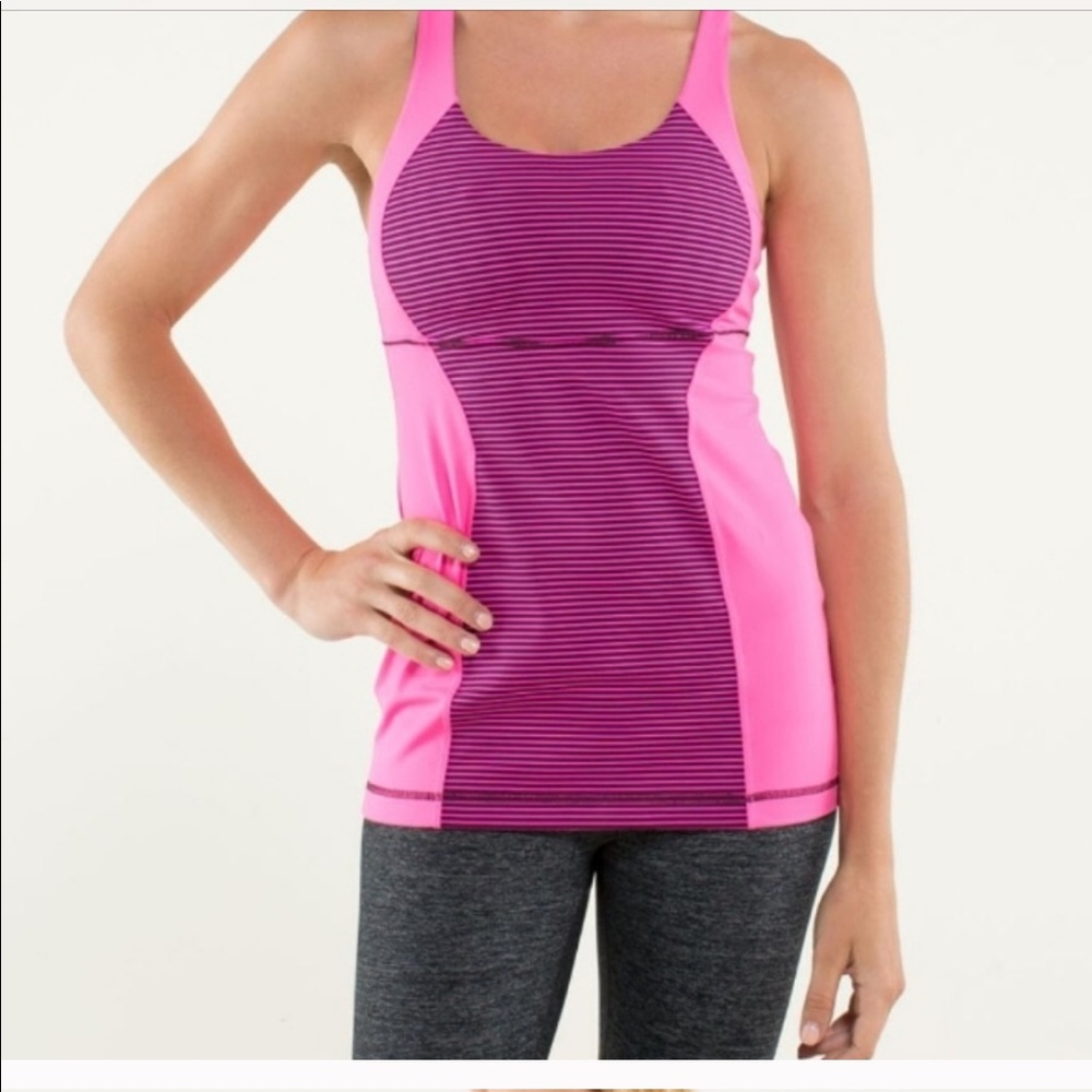 Lululemon Energy Huber Stripe tank, size 6